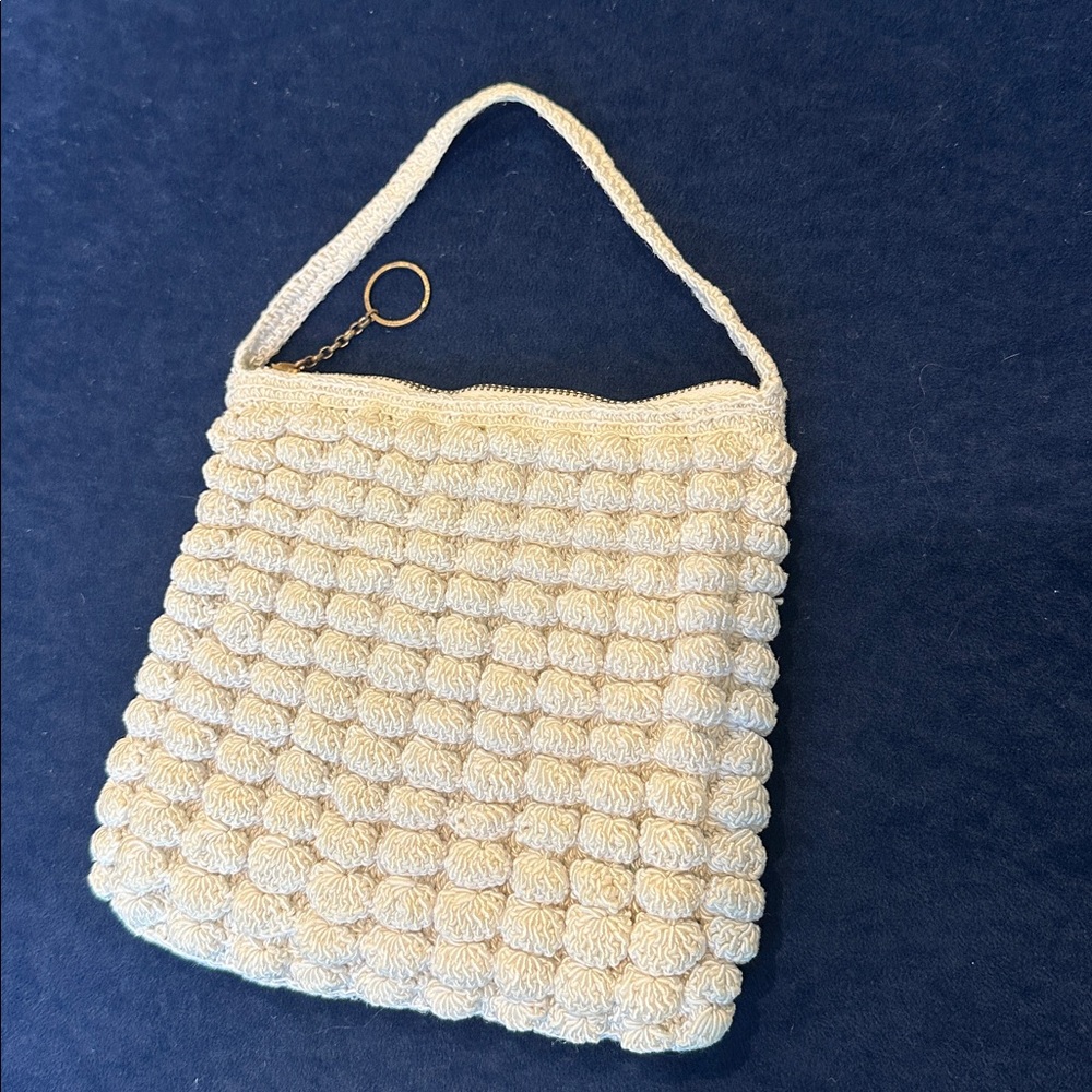 Vintage Macrame Purse 6”